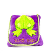 Door Hanger With Frog And Hop On In on Front And Rear End And Stay Out On Back - TheRealThreads